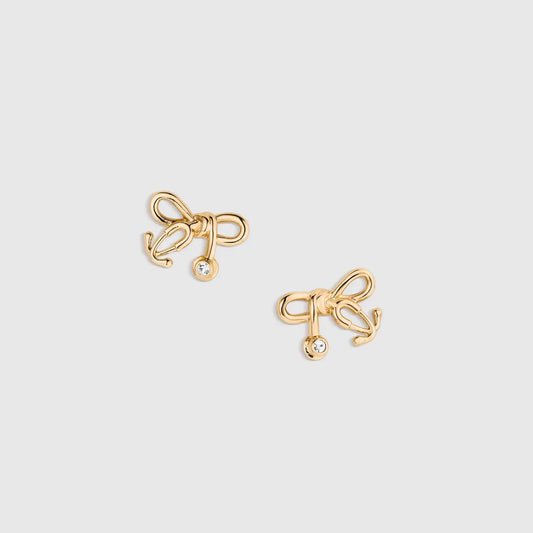 Tiny Stethoscope Bow Stud Earrings