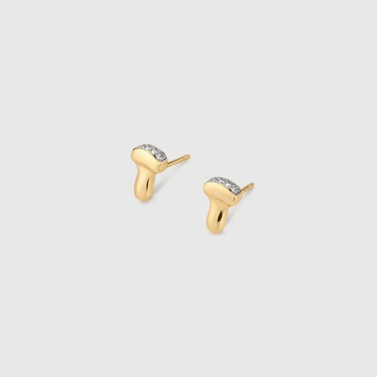 Ultrasound Probe Pavé Stud Earrings