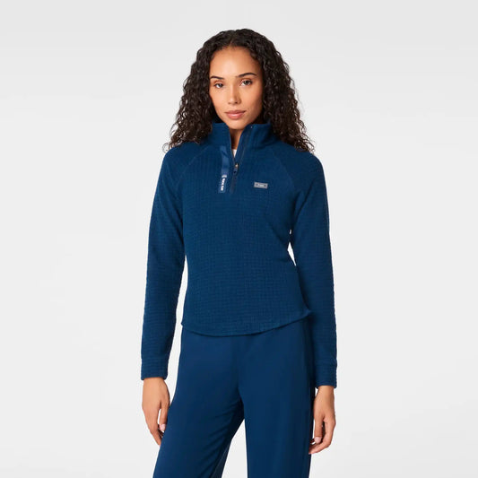 FIGS x Team USA Grid Fleece ¼ Zip Top