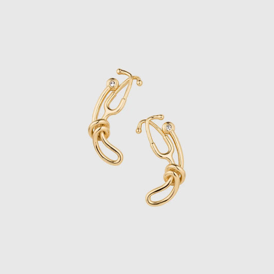 Stethoscope Knot Stud Earrings