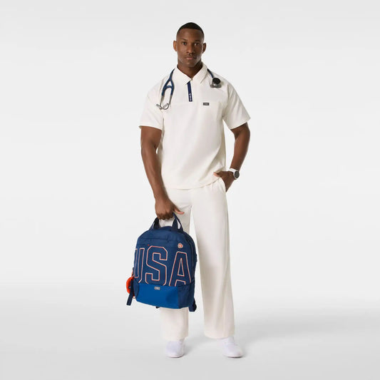 FIGS x Team USA Polo Scrub Top