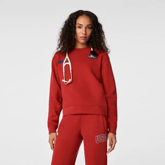 FIGS x Team USA Crewneck Sweatshirt