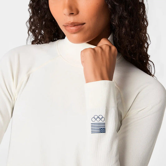 FIGS x Team USA Mock-Neck Long-Sleeve Underscrub